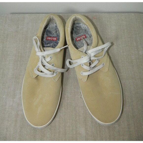 Globe Shoes Sneakers Mens Size 9 Beige Suede Willow Skateboard‎ Skate Lace Up